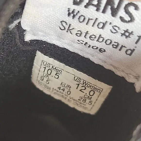 Vans Sk8-Hi 'Flame Black White' VN0A4U3CXEY Mens Size 10.5 - Picture 11 of 11